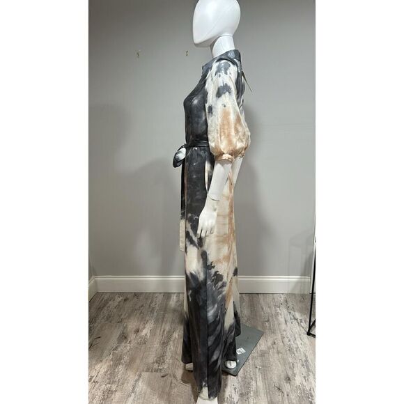 $5490 Gabriela Hearst Daisy Belted Tie-dyed Cashmere and Silk Maxi Dress Size 2 - Picture 12 of 12